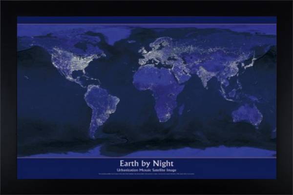 Earth by Night Map